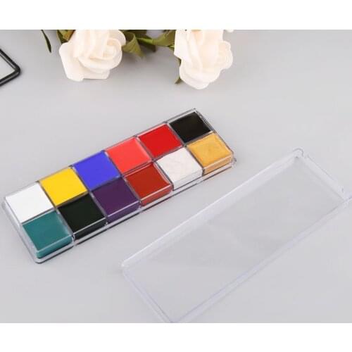Professional Face Body 12 Colors Oil Painting Paint Pigment for Beauty Kit Makeup Cosmetic Supplies