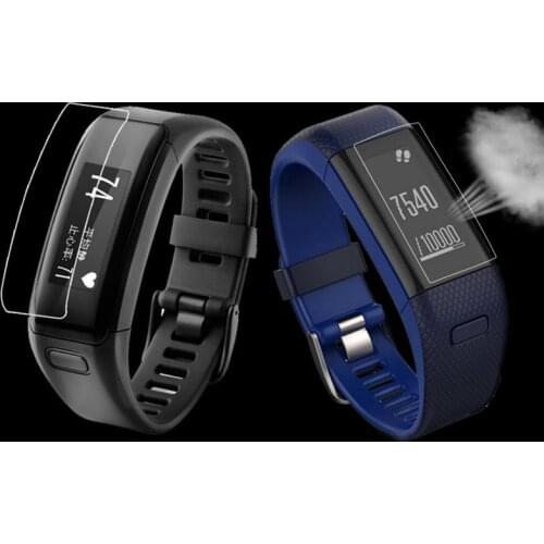 2pcs Anti-shock Soft TPU Clear Protective Film For Garmin Vivosmart HR / HR+ Plus Smart Wristband Full Screen Protector Cover