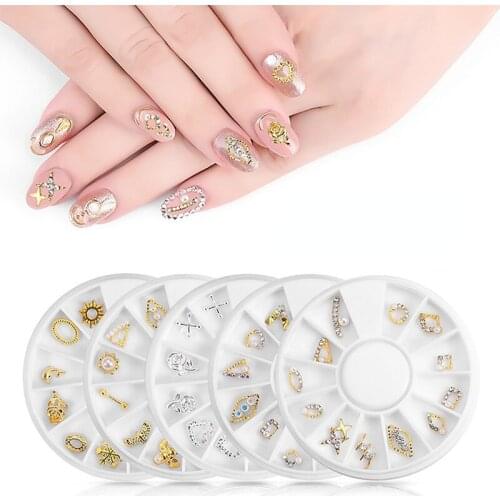 Mixed Color Chameleon Stone Nail Rhinestone for Nails Hollow Colored Diamond Jewelry 3D Nail Art Decoration In Wheel Accessories