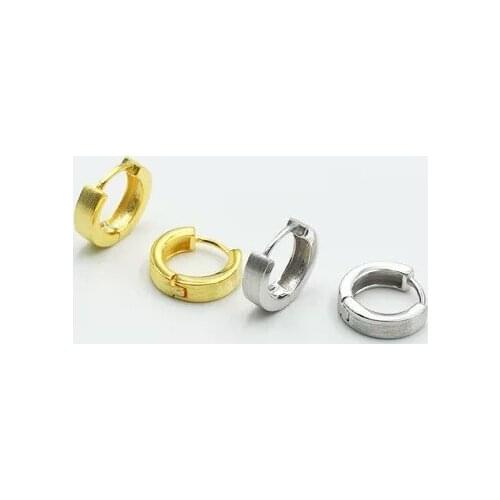 925 Sterling Silver Earring Fashion Personality Brushed Surface Wide Ear Ring Ear Bone Buckle Trend Boy Girl Women Ear Jewelry