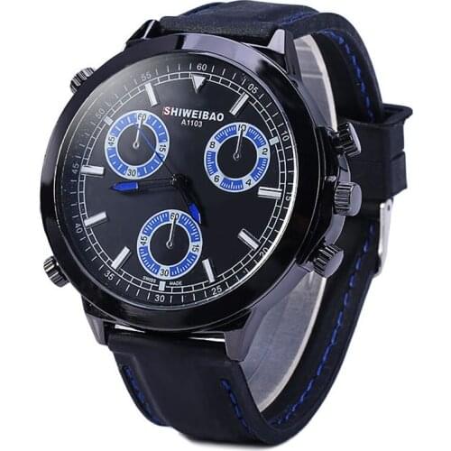 Shiweibao Quartz Watches Men Luxury Brand Wristwatches Man Fashionable Black Rubber Strap Mens Sports Watches Clock Male New