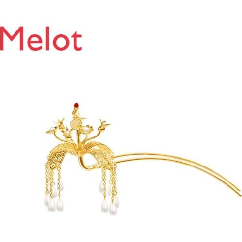 Chinese High-End Cultural and Creative Han Costume Hairpin Hairpin Antique Hair Clasp Beautiful