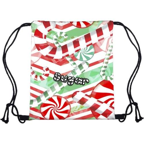 Rope bag Fashion Women Christma Bag Drawstring Backpack 3D Printing Travel Softback Women Mochila Drawstring men Bags Shoulder