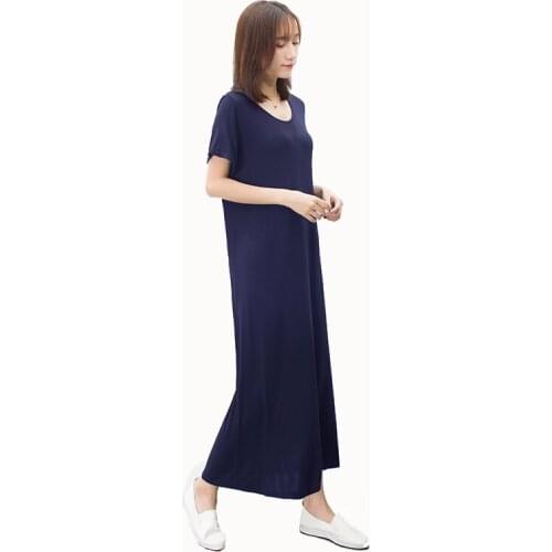 Loose nightgowns for women long Solid girls nightwear nightdress modal cotton sleepshirt summer dress night shirt
