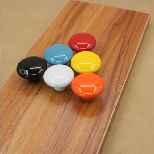 Punch-free/Punch Vintage Anti-rust Colorful Ceramic Cabinet Pulls Long Service Life Cabinet Pulls Simple Furniture Decor