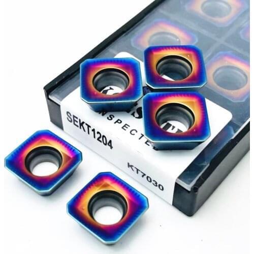SEKT1204 high quality colorful hardened steel milling inserts carbide tools CNC machine cutting tools sekt 1204 cutting tools
