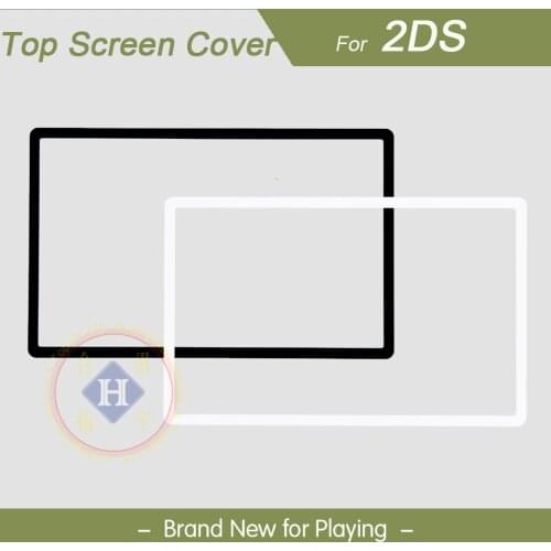 HOTHINK New Black / White Top Upper LCD Screen Plastic Cover Replacement Part for Nintendo 2DS