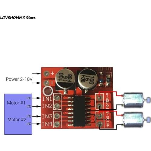 1 PC Mini Module PWM Speed Control Beyond L298N1.5A 2-Way MX1508 DC Motor Driver Module PWM Speed Dual H-Bridge Stepper