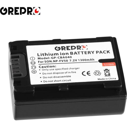 1300mAh NP-FV50 NP FV50 Camera Battery for Sony FV50 HDR CX390 290E PJ510 820E 790E 660E XR260 CX700E PJ50E 30E SR68 CX180E VG10