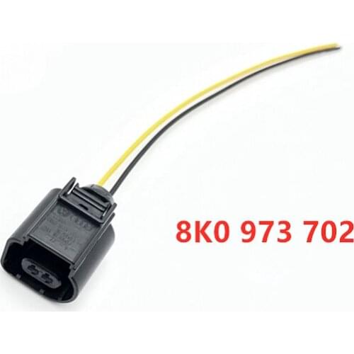 2/5pcs/lot 2 Pin/Way Outdoor Temperature Water Temperature Sensor Connector Plug Wire Cable Pigtail For VW AUDI A4 8K0 973 702