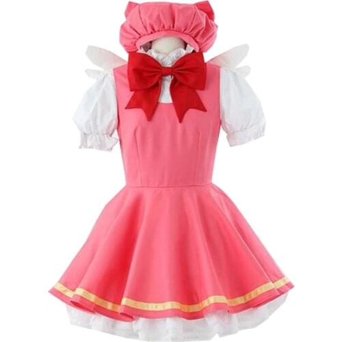 2017 Cardcaptor Sakura Cosplay Girls Pink Kinomoto Fighting Uniform Dress Costumes