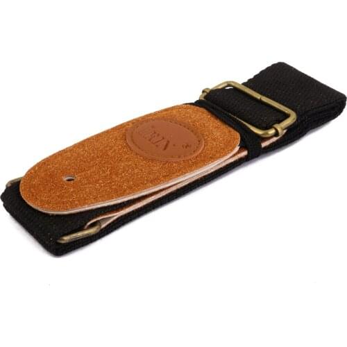 62-120cm Adjustable Canvas Guitar Strap for Folk/Acoustic/Electri Guitar Black