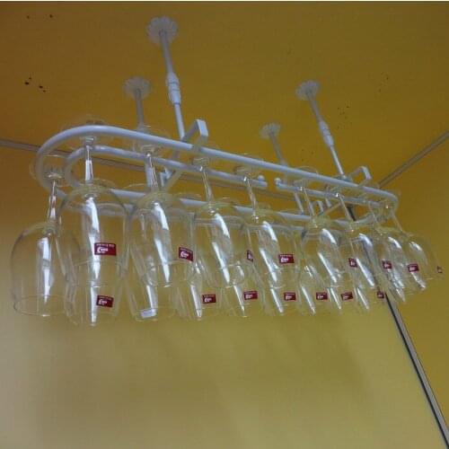 80*25CM Ellipse Bar Red Wine Goblet Glass Hanger Holder Hanging Rack Shelf Fashion home goblet holders Three color optional