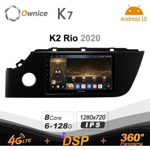 K7 Ownice 6G+128G Android 10.0 Car Radio For Kia Rio 4 IV FB 2020 - 2021 Multimedia DVD Audio 4G LTE GPS Navi 360 BT 5.0 Carplay