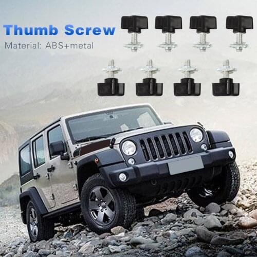 Quick Removal Thumb Screws 8 Sets Hardtop Outdoor Personal Car Parts Decoration for Jeep Wrangler YJ TJ JK 1987-2017