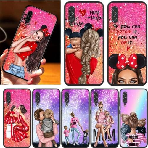 Super Hot Mom Baby Girl For Samsung A90 A80 A70 S A60 A50S A50 A30 S A40 S A2 A20E A20 S A10S A10 E Soft Phone Case