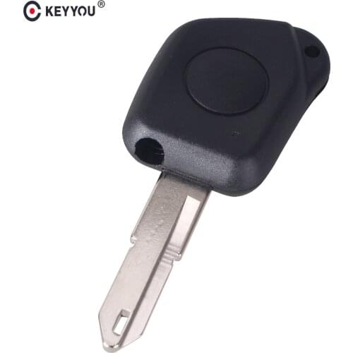 KEYYOU 1 Button Remote Fob Key Shell Case For Peugeot 106 206 306 405 Uncut Blade