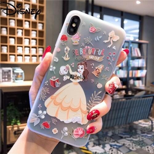 DISNEY Mermaid Princess Silicone Case for IPhone 11 Pro iPhone SE 2020 6 7 8 Plus Official Liquid Silicon Full Cover ZT0421-3