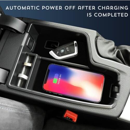For BMW F30 F31 F20 F21 X3 F25 X4 F26 X1 F48 G30 G31 F18 Mobile phone wireless charging Central Armrest storage box