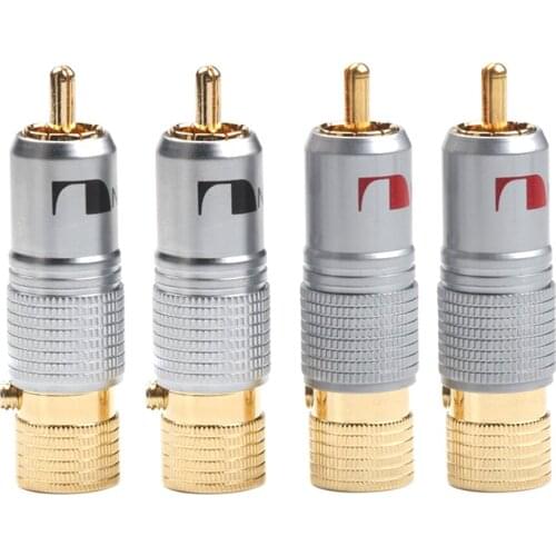 Electrical Equipments Supplies Gold Plated 10mm RCA Plug Non Locking Solder Plug RCA Coaxial Socket Adapter Connector Terminals