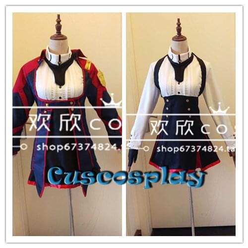 Sasha Necron Cosplay Ainme The Misfit of Demon King Academy Misha Uniform Costume Halloween Christmas Fancy Party Dress Outfit