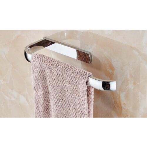 Wall Mounted Polished Chrome Brass Bathroom Single Towel Bar Towel Rail Holder Bathroom Accessory mba834