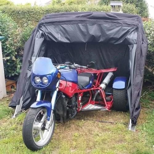 Large Size Motorcycle Shelter, 345*188*190cm, Galvanized Steel Garage Tent with 600D Oxford, Waterproof Motorcycle Cover