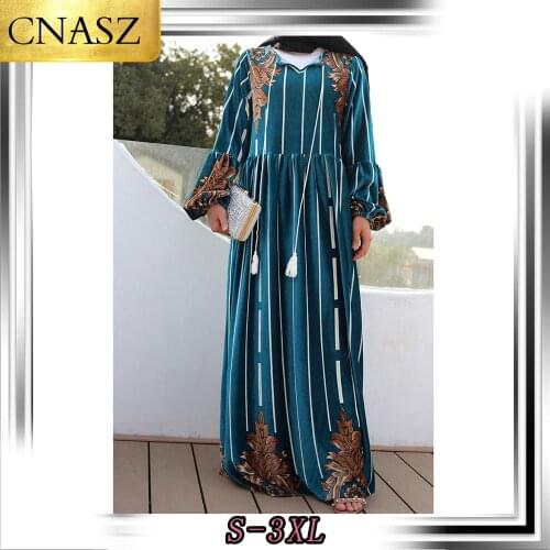 New Fashion High Elegant Printing Womens Plus Size Womens New Winter Velvet Long Sleeve Dress Ladies Vintage Good Quality Dress