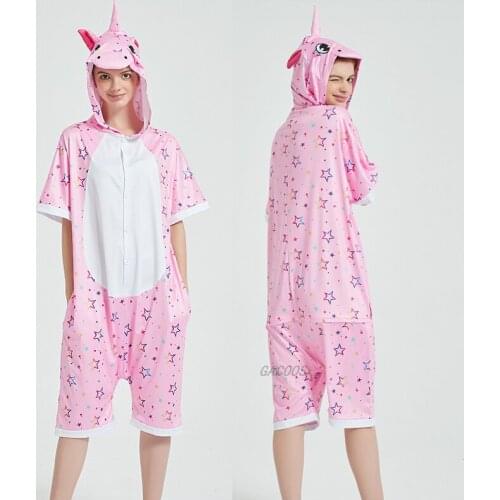 New Unicorn Pajamas For Girls Summer Kigurumi Child Pajamas Short Sleeve Pyjamas Boys Blanket Sleepers Pijamas Onesies Sleepwear