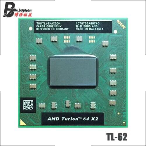 AMD Turion 64 X2 Mobile technology TL-62 TL 62 TL62 2.1 GHz Dual-Core Dual-Thread CPU Processor TMDTL62HAX5DM Socket S1