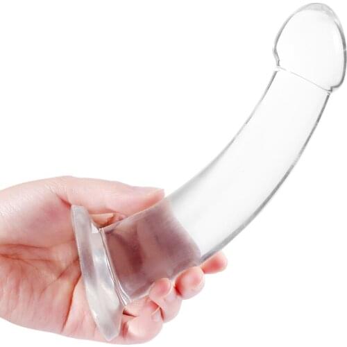 Soft Transparent Jelly Penis Flexible Butt Plug Anal Dildo Erotic Toys for Women G-spot Massage Vaginal Masturbator Anus Dilator
