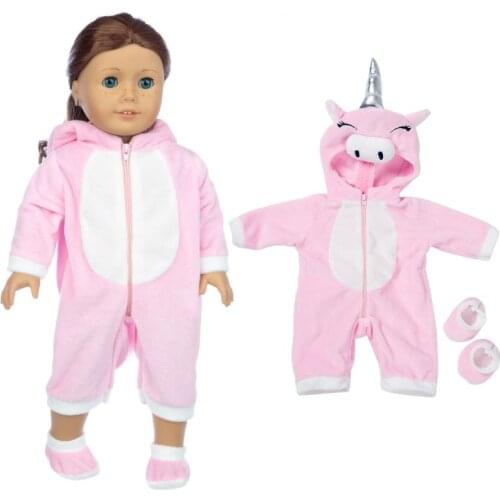 Pink Jumpsuits Fit for American Girl Doll Clothes 18-inch Doll , Christmas Girl Gift(only sell clothes)