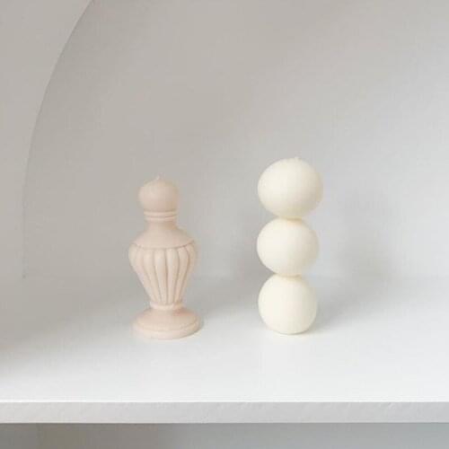 DIY Candles Mould Round Ball Wax Candle Mold Aromatherapy Plaster Candle 3D Silicone Mold Hand-made Aroma Wax Soap Candles Mold