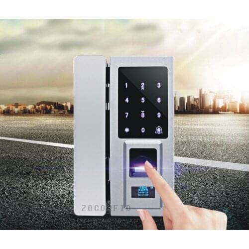 Glass door special Fingerprint Electric Drop Bolt Lock for Fully Frame Less Glass Door Electronic Door Lock Access ControlSystem
