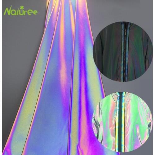 1.4M*0.7M Reflective Magic Rainbow Fabric Iridescence Christmas Fabric Variable Color Brilliant Reflecting Light Fiber Fabric