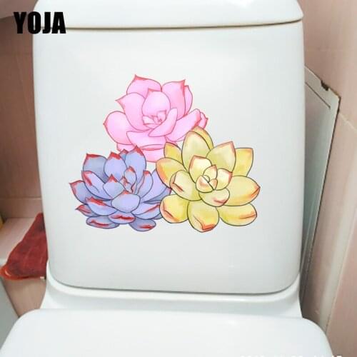 YOJA 22.9*19.1CM Hand Drawn Cartoon Flesh Lovely Plant Kids Bedroom Wall Sticker Decal Toilet Decor T1-1148