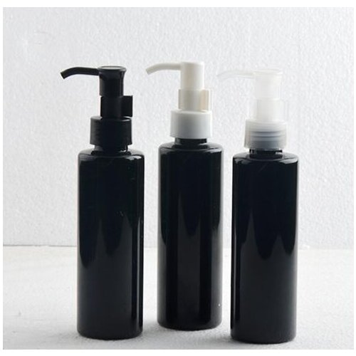 150ml Flat Shoulder Black Light Shield Bottle Long Mouth Oil Pump Bottle 10pcs/lot