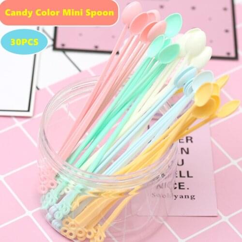 30Piece Mini Candy-colored Cute Dispensing Spoon Jewelry Tool Resin Silicone Mold Tools Stirring Stick Silicon Molds Resin Art