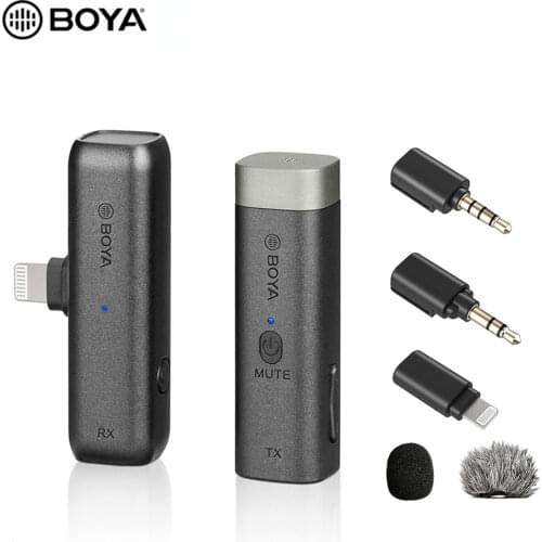 BOYA BY-WM3 2.4GHz Wireless Microphone System for Smartphones Tablets DSLR for Videographer Content Creator Avid Vlogger More