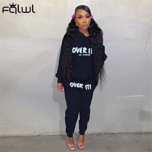 FQLWL Oversized Hoodie Female Joggers Sweatpants Sets Tracksuit 2 Two Piece Set Women Outfits Sweat Suit Matching Set Streetwear