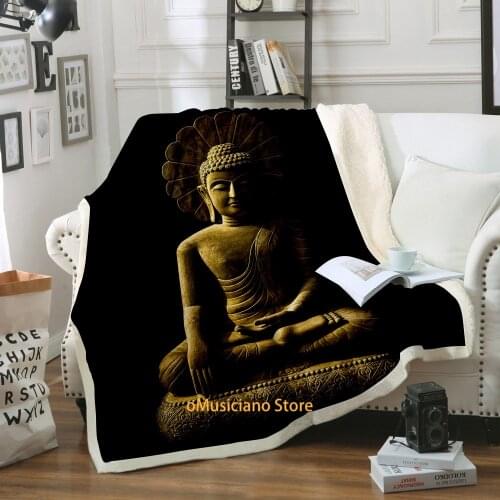 Buddha head meditating pattern Blanket 3D Print Buddha head Blanket Bedding Home Textile Blanket Travel Gift