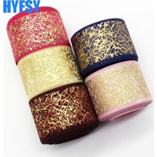 Hyfsy 10054 25mm Gold tulle ribbon 10 yards DIY gift packaging wedding decoration hair decoration handmade polyester mi