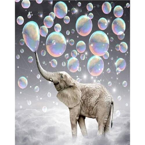 LUOVIZEM DIY 5D Diamond Painting Elephant Pattern Embroidery Cross Stitch Full Square/Round Drill Animal Home Decor