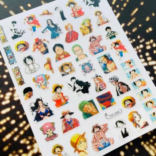 Newest TSC-234 one piece colorful designs 3d nail art sticker nail decal accessories