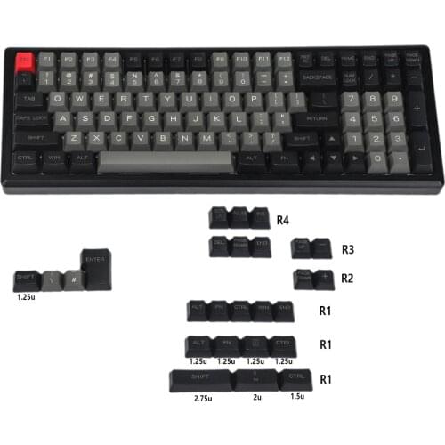 Laser Etched ANSI ISO OEM Profile Thick PBT Keycap For MX Mechanical Keyboard Filco YMD96 YMD75 KBD75 FC980M VEA 75% SP84