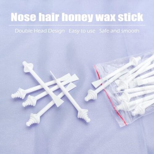 20 Pcs/Set Nose Wax Sticks Applicators For Nasal Hair Removal Nostril Cleaning Ear Applicator Facial Wax Sticks