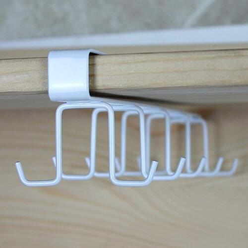 Practical Design Kitchen Storage Rack 10 Hooks Metal Cupboard Hanging Hook Hanger Organizer Kitchen Accessories