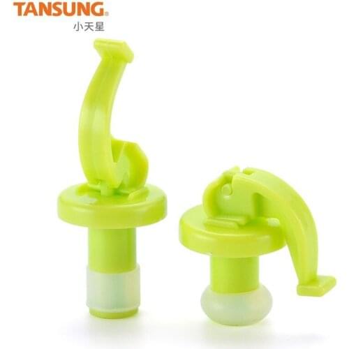 High-quality plastic wine stoppers, manual depressing wine stoppers, 2pcs, creative silicone champagne stoppers