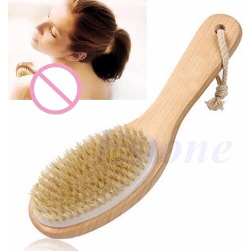 Full Body Natural Bristle Dry Skin Exfoliation Brush / Detox Fight Cellulite New #Y207E# Hot Sale