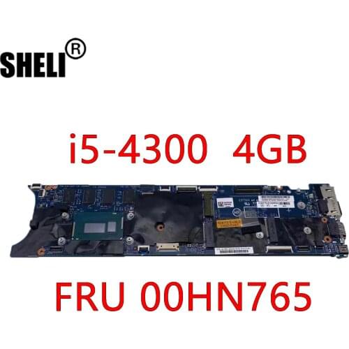 SHELI FOR Lenovo Thinkpad X1 Carbon Laptop Motherboard i5-4300 4GB FRU 00HN765 100% TEST